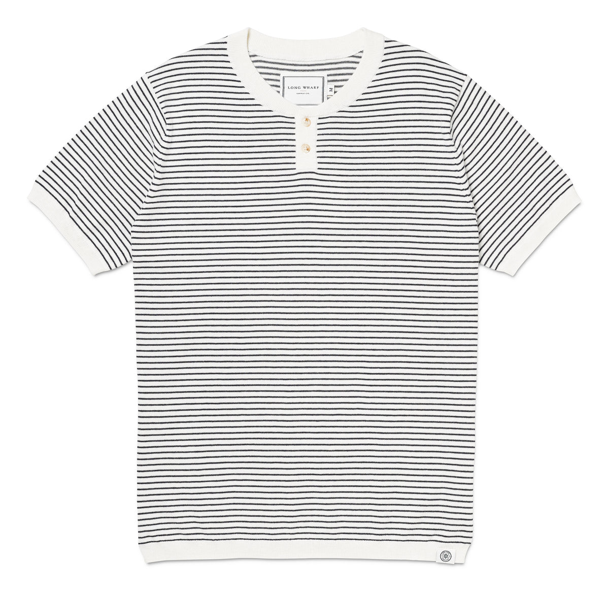 SeaWell® Striped Knit Henley Tee