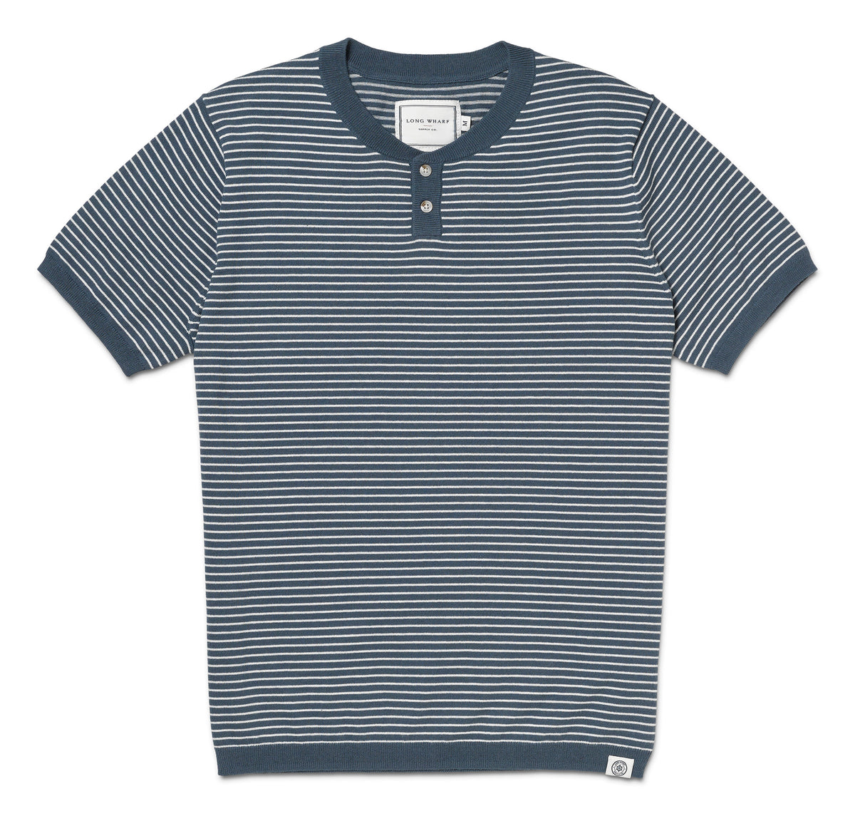 SeaWell® Striped Knit Henley Tee