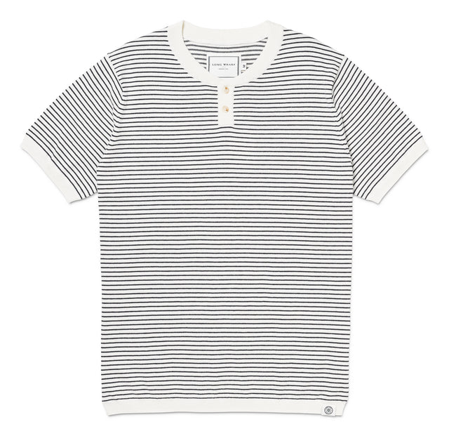 SeaWell® Striped Knit Henley Tee