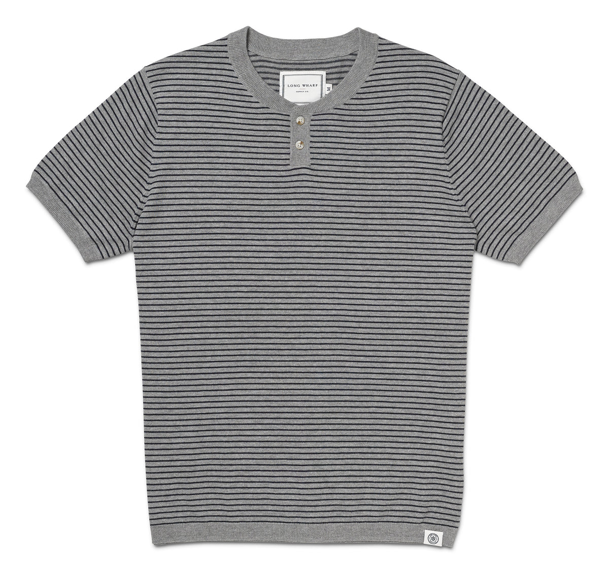 SeaWell® Striped Knit Henley Tee