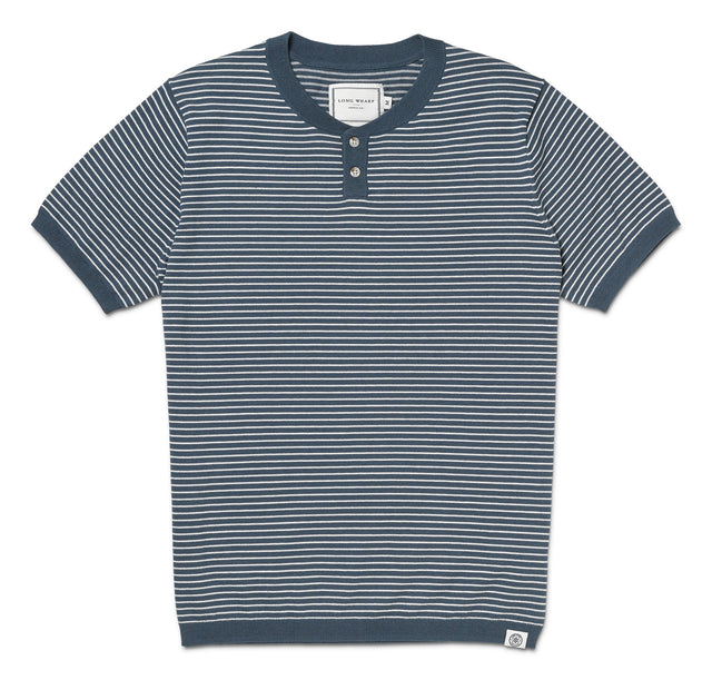 SeaWell® Striped Knit Henley Tee