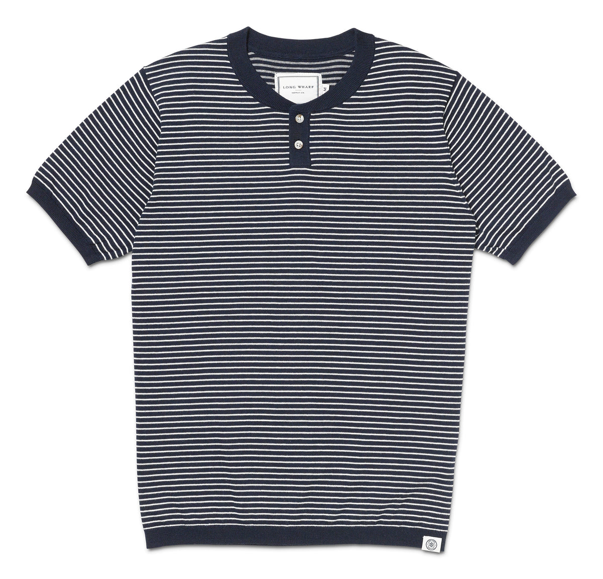 SeaWell® Striped Knit Henley Tee